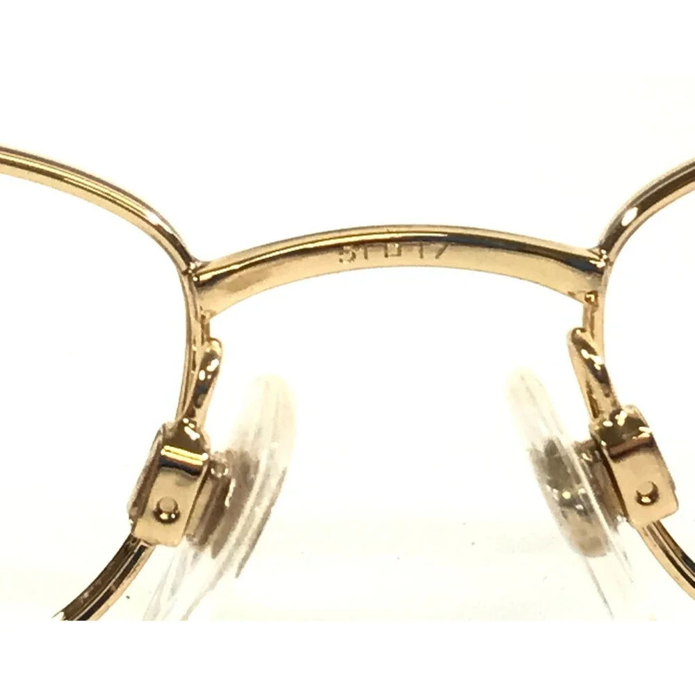 Chanel Eyeglasses Frames 2105 c.341 Black Orange Gold Wire Rim 51-17-130